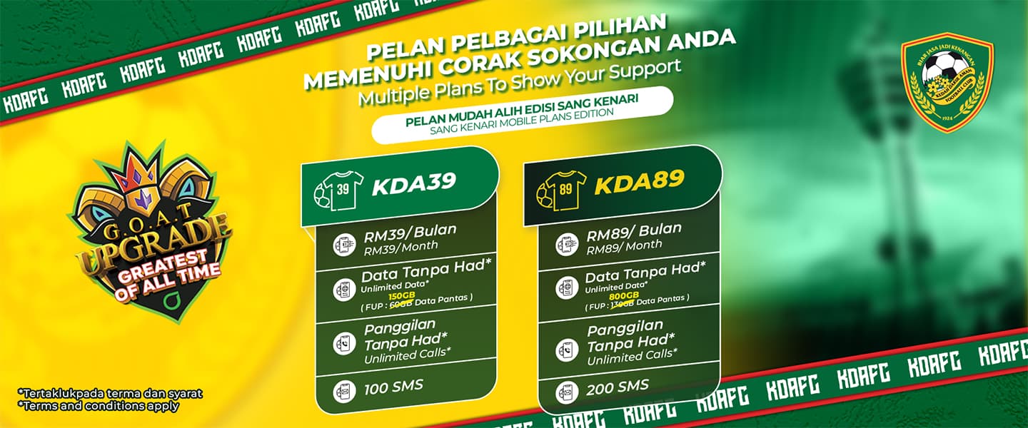Kedah FC Postpaid edisi Sang Kenari Kedah FC Postpaid edisi Sang Kenari